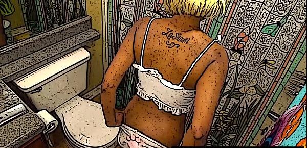  Ebony Cartoon Slut Taking A Long Piss On The Toilet, Msnovember Ebony Hentai Peeing While Texting Step Dad With Pussy Exposed , Sexy Ebony Thighs Open Pissing on Sheisnovember